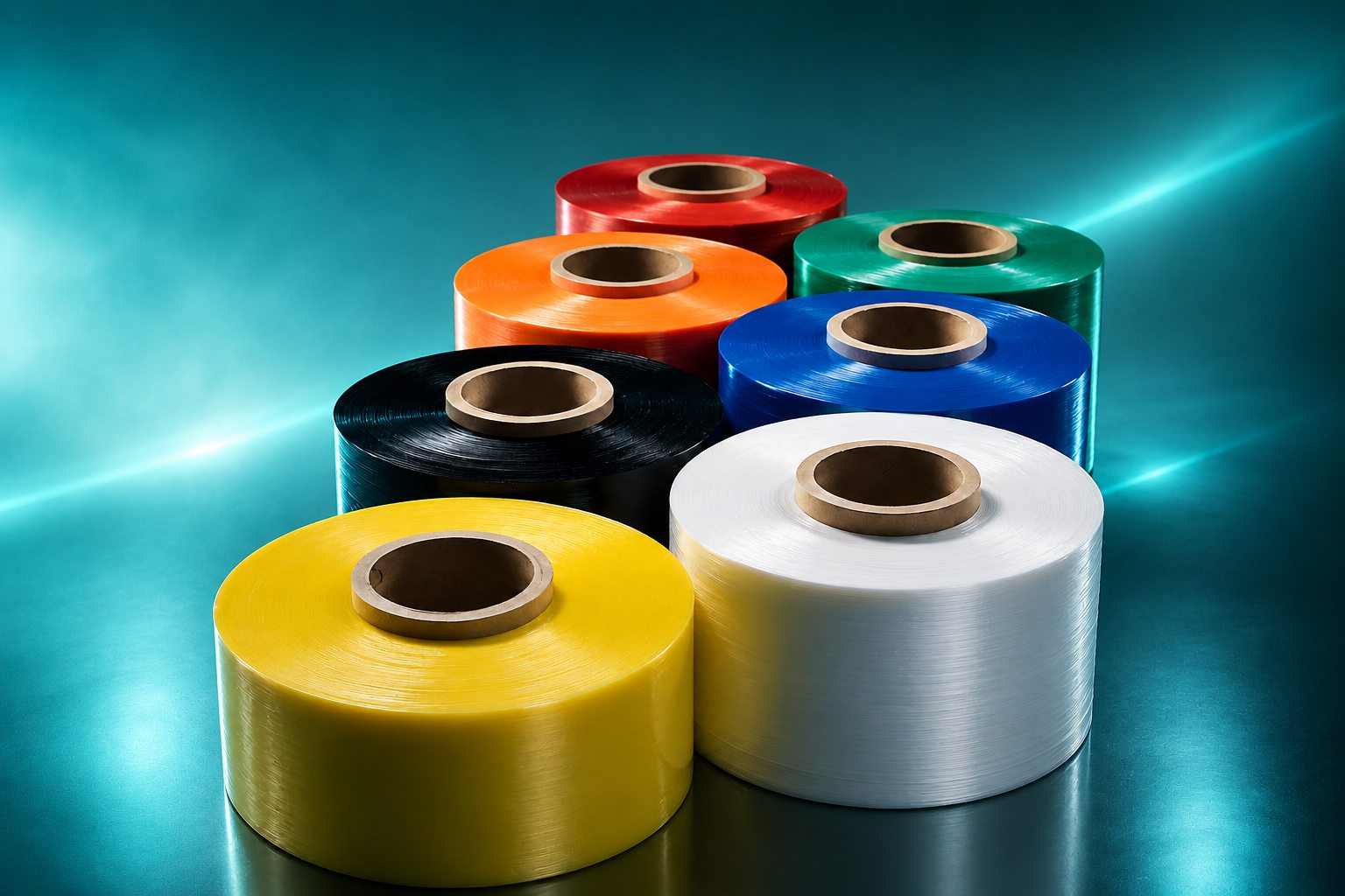 Rollos de film stretch manual en distintos colores