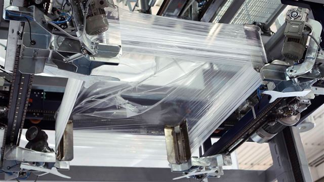 Aplicación industrial real de film Stretch Hood