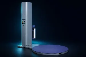 Paletizadora robótica Plastyverg aplicando film stretch
